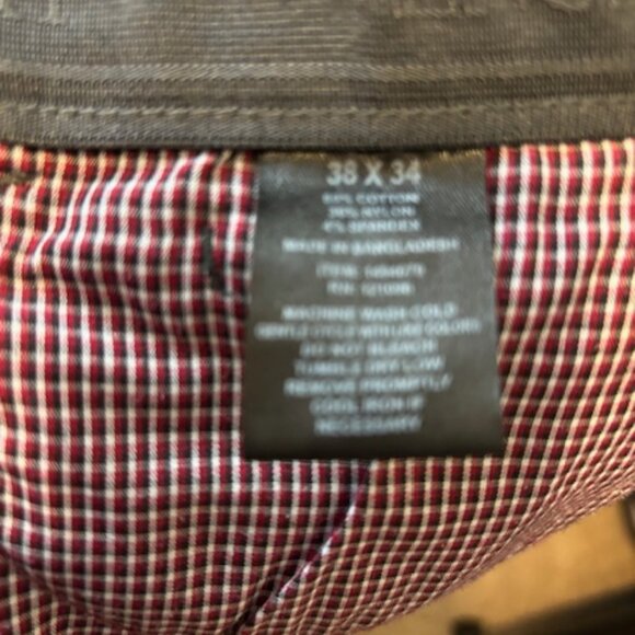 English Laundry Men's Size 38x34 Dark Gray Cotton Blend Straight Leg Pants - Picture 8 of 9